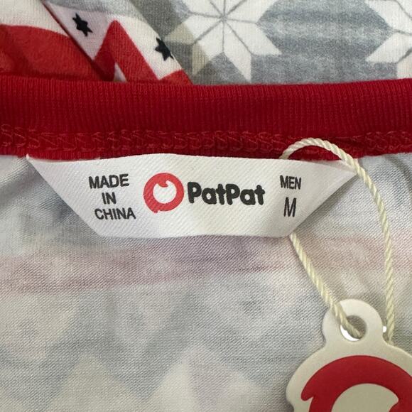 NWT PatPat One Piece Pajamas Mens M Red Moose Fair Isle Christmas Funny Novelty - Picture 7 of 8